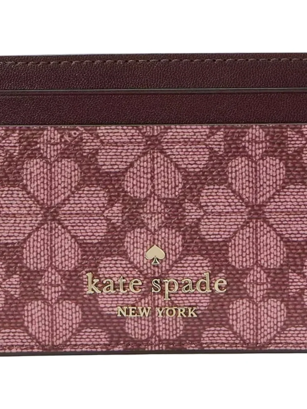 Kate Spade New York Spade Flower Slim Card Holder Wallet Grenache NWT